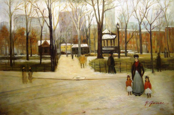 Washington Square. The painting by Paul Cornoyer