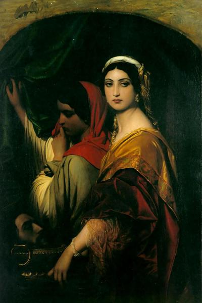 Herodias (Mother of Salome). The painting by Paul Delaroche