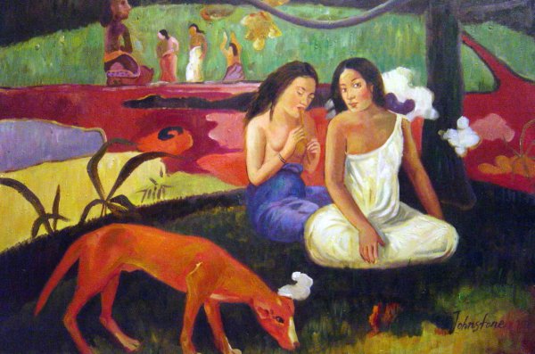 Arearea (Joyousness). The painting by Paul Gauguin
