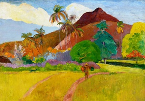 Paul Gauguin, By the Tahitian Landscape, Art Reproduction