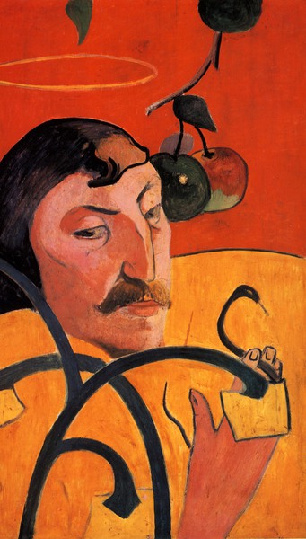 Caricature Portrait. The painting by Paul Gauguin
