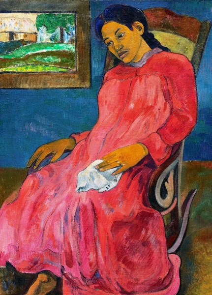 Faaturuma (Melancholic). The painting by Paul Gauguin