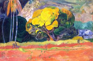 Reproduction oil paintings - Paul Gauguin - Fatata Te Moua, at the Foot of the Mountain 