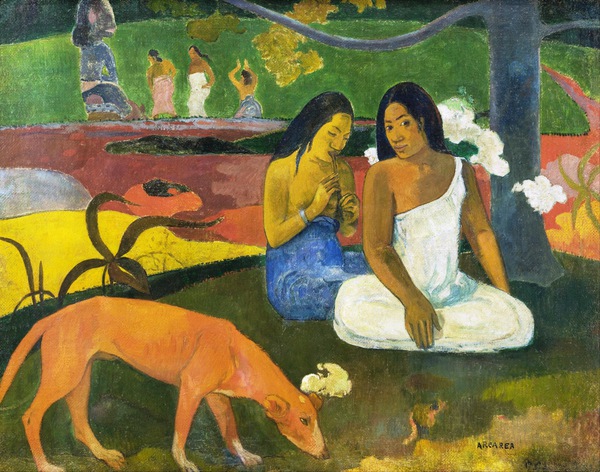 Joyfulness, Arearea . The painting by Paul Gauguin