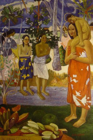 Paul Gauguin, La Orana Maria-Hail Mary, Painting on canvas