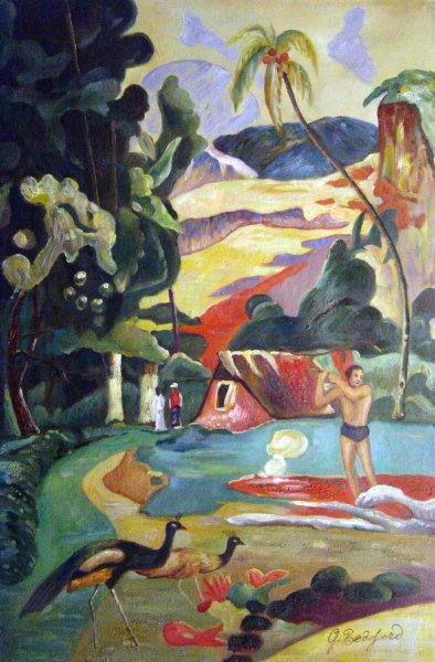 Matamoe. The painting by Paul Gauguin