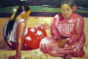 Paul Gauguin, Tahitian Women On The Beach, Painting on canvas