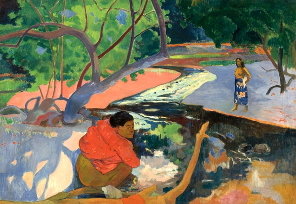 Te Poipoi (Le Matin). The painting by Paul Gauguin