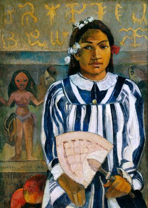 Paul Gauguin, Tehamana Has Many Ancestors (Merahi metua no Tehamana) , Painting on canvas