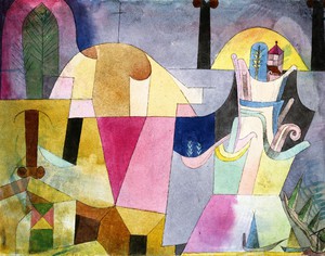 Paul Klee, Black Columns in a Landscape, 1919, Painting on canvas