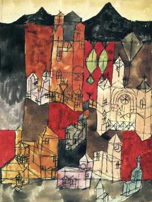 Paul Klee, City of Churches, 1918, Painting on canvas