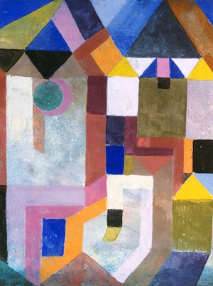Reproduction oil paintings - Paul Klee - Colorful Architecture, 1917