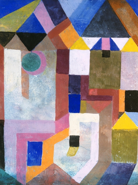 Colorful Architecture, 1917. The painting by Paul Klee
