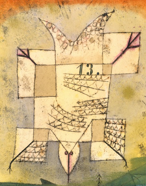 Falling Bird, 1919. The painting by Paul Klee