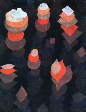 Reproduction oil paintings - Paul Klee - Growth of the Night Plants, 1922
