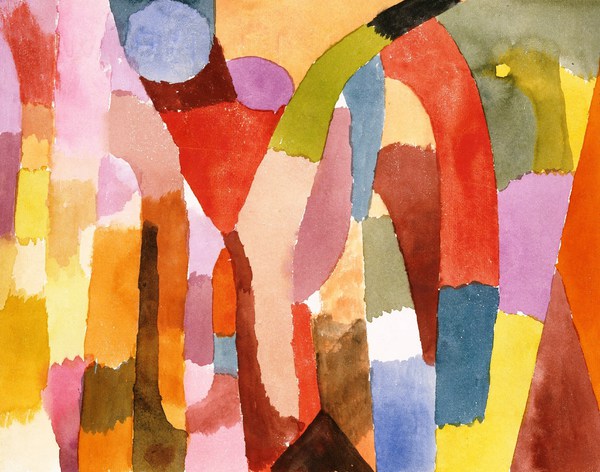 Movement of Vaulted Chambers, 1915. The painting by Paul Klee