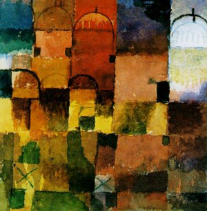 Paul Klee, Red and White Domes, 1914, Painting on canvas