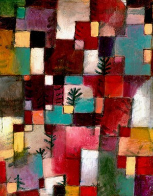 Paul Klee, Redgreen and Violet-Yellow Rhythms, 1920, Painting on canvas