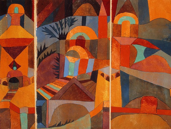 Temple Gardens, 1920. The painting by Paul Klee