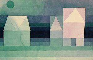 Paul Klee, Three Houses, 1922, Art Reproduction