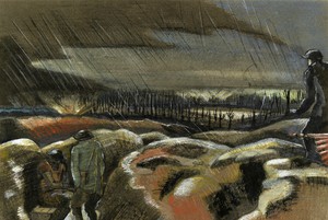 Paul Nash, Shellburst, Zillebeke, 1917, Painting on canvas