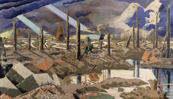 The Menin Road, 1918. The painting by Paul Nash