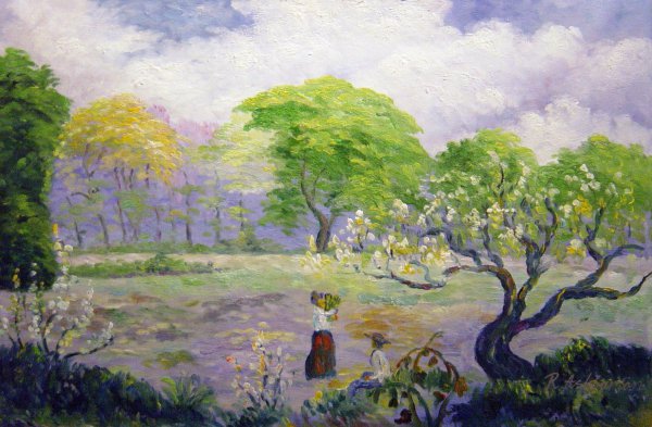 Picking Flowers. The painting by Paul Ranson