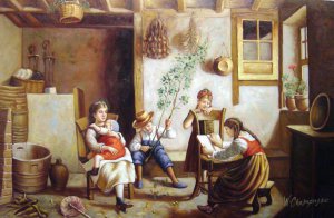 Reproduction oil paintings - Paul Seignac - The Reading Lesson