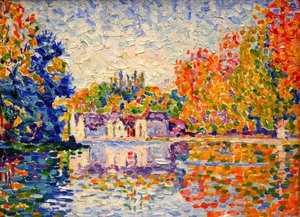 Reproduction oil paintings - Paul Signac - At the Samois on the Seine, 1899