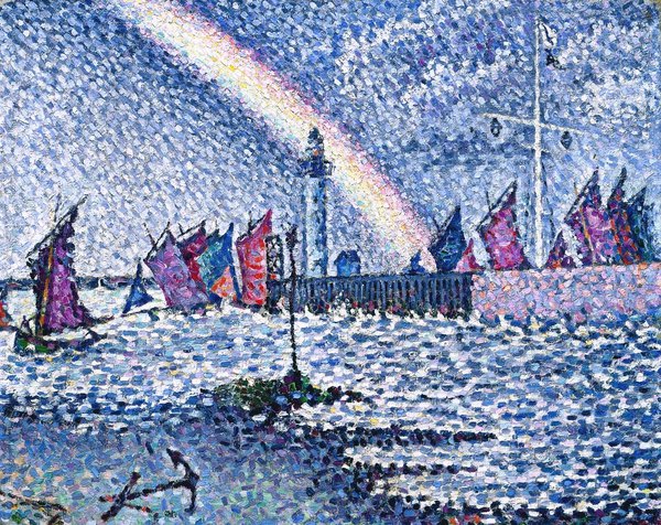 Entrance to the Port of Honfleur, 1899. The painting by Paul Signac