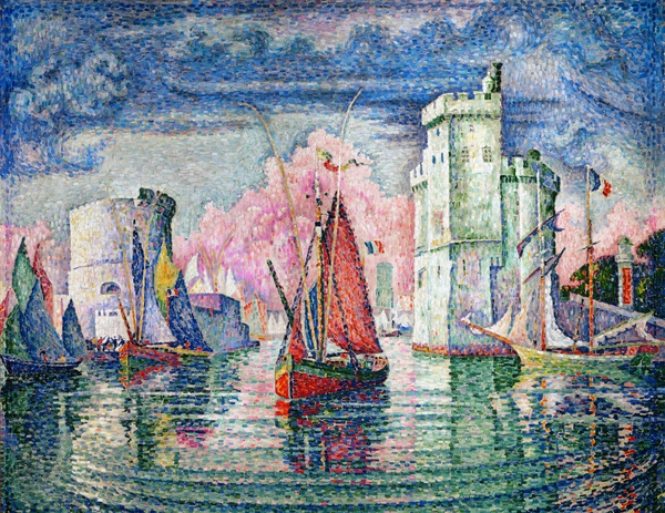 Entree du port de la Rochelle, 1921. The painting by Paul Signac