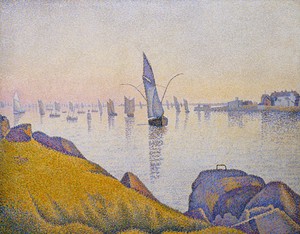 Paul Signac, Evening Calm, Concarneau, Opus 220, 1891, Art Reproduction