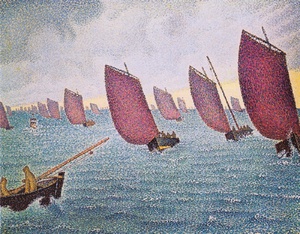 Famous paintings of Ships: Regatta in Concarneau, 1891
