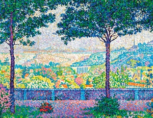 Paul Signac, Terrasse de Meudon, 1899, Painting on canvas