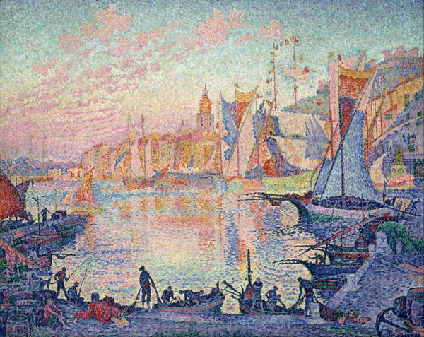 The Port of Saint-Tropez, 1901. The painting by Paul Signac