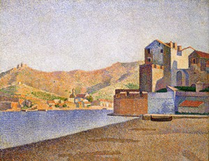 Paul Signac, The Town Beach, Collioure, Opus 165, 1887, Art Reproduction