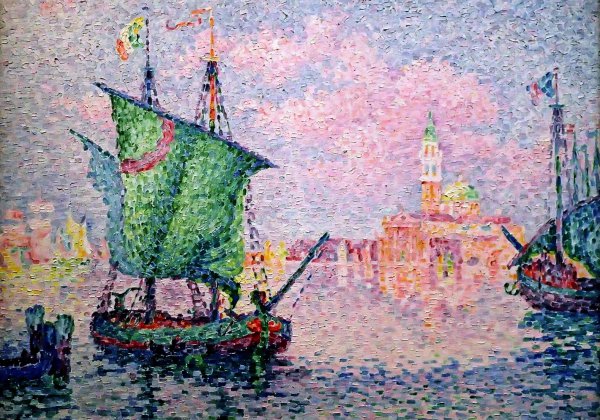 Venice, the Pink Cloud, 1909. The painting by Paul Signac