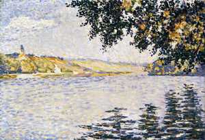 Paul Signac, View of the Seine at Herblay, 1889, Art Reproduction