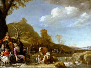 Paulus Potter, Abraham at Sichem, Painting on canvas