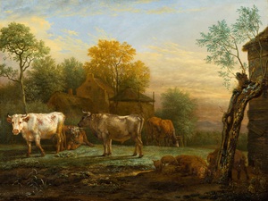 Paulus Potter, Cattle in the Meadow, Art Reproduction