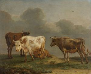 Paulus Potter, Four Cows in a Meadow, Art Reproduction