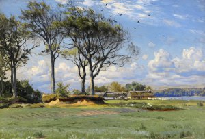 Reproduction oil paintings - Peder Mork Monsted - Spring Landscape, 1904