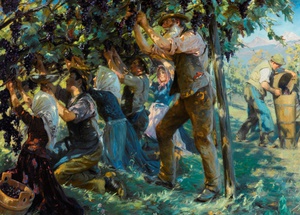 Peder Severin Kroyer, Wine Harvest in the Tyrol, Art Reproduction