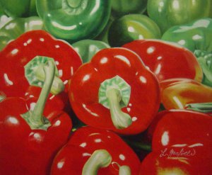 Our Originals, Peppers At Market, Painting on canvas