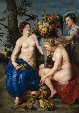Peter Paul Rubens, Ceres with Two Nymphs, Painting on canvas