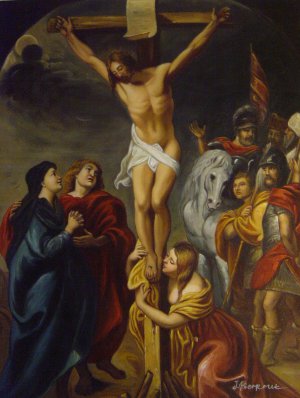 Peter Paul Rubens, Christ On The Cross, Painting on canvas