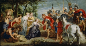 Famous paintings of Religious: David Meeting Abigail