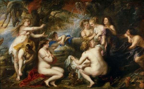Diana and Callisto. The painting by Peter Paul Rubens