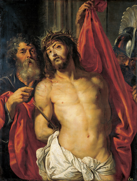 Ecce Homo (Christ Wearing Crown of Thorns). The painting by Peter Paul Rubens