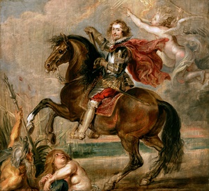 Peter Paul Rubens, Equestrian Portrait of the Duke of Buckingham, Painting on canvas